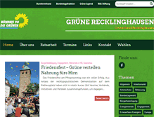 Tablet Screenshot of gruene-recklinghausen.de